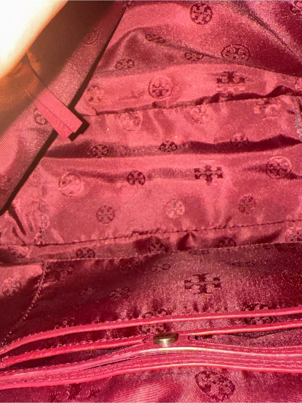 Tory Burch mercer slouchy hobo shiraz leather handbag